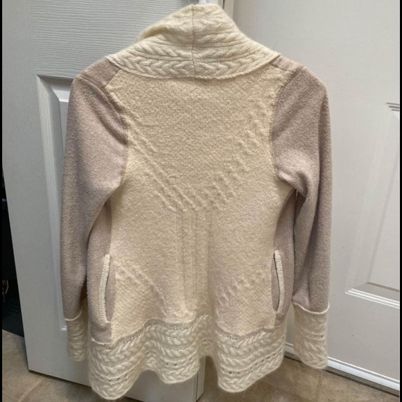 Anthropologie Wool and Mohair Lace Knit Sweater Cardigan - Picture 5 of 8